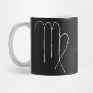 Dark and Gritty Virgo Zodiac Sign (white) Mug